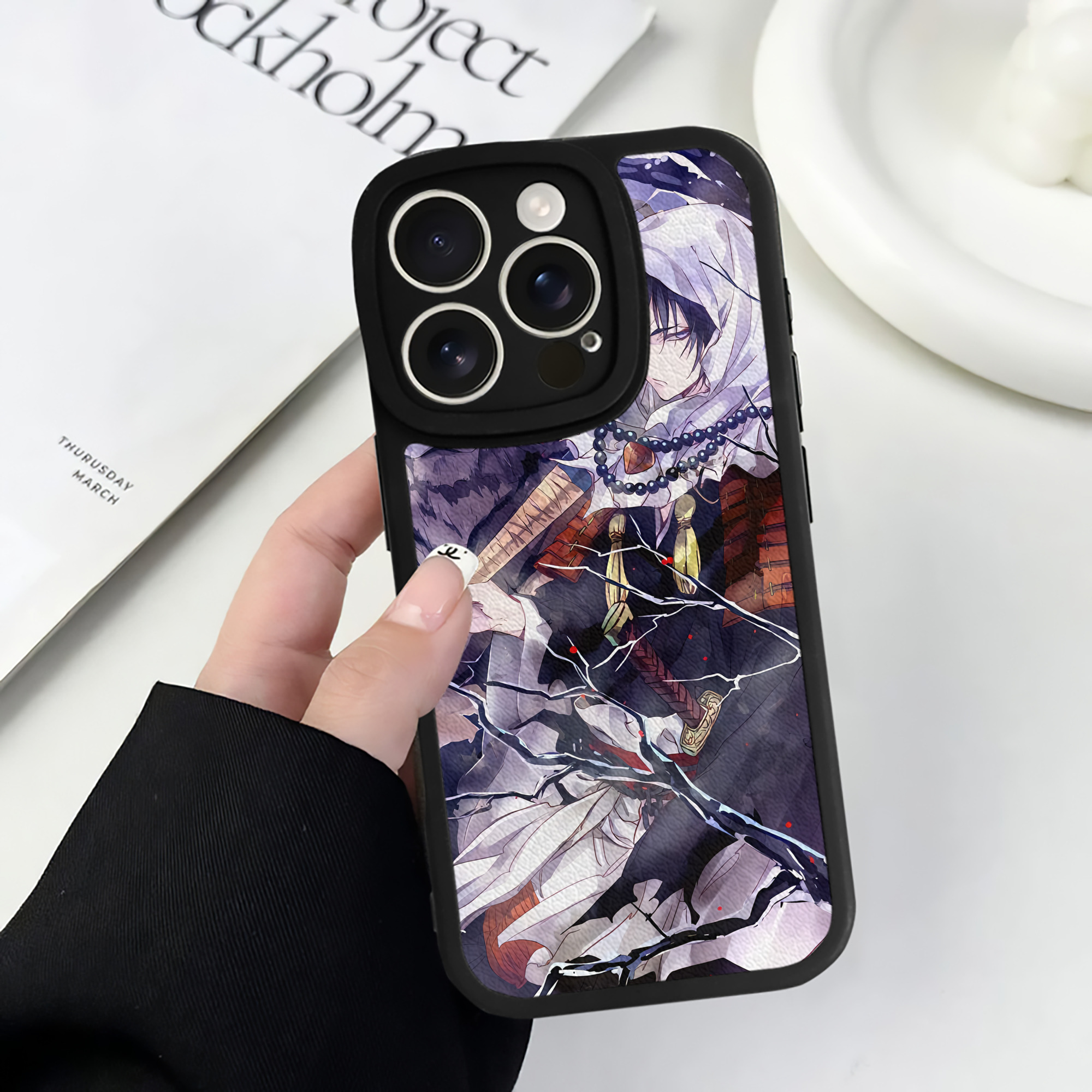 （画像用） 刀剣乱舞 Touken Ranbu 【iPhone 16シリーズ対応】シリコンスマホケース（レザー調） 材質：シリコン
